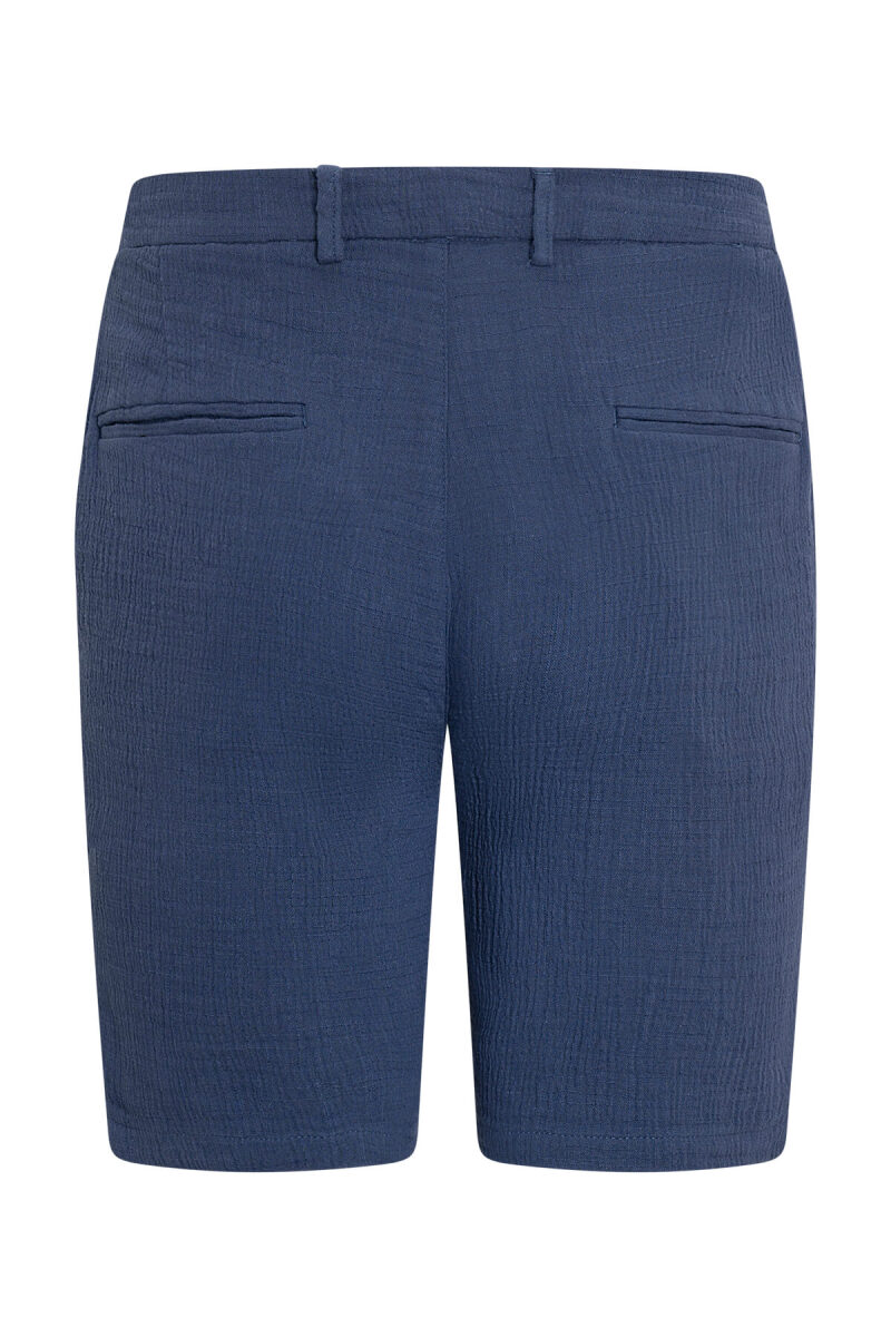 Lacivert Rahat Kesim 100% Pamuk Yandan Cepli Şort - Saykı (1)