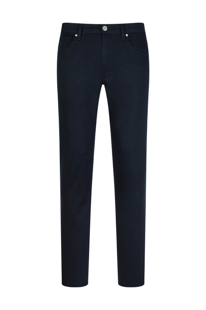 Lacivert Rahat Kesim 5 Cep Kanvas Pantolon - Saykı