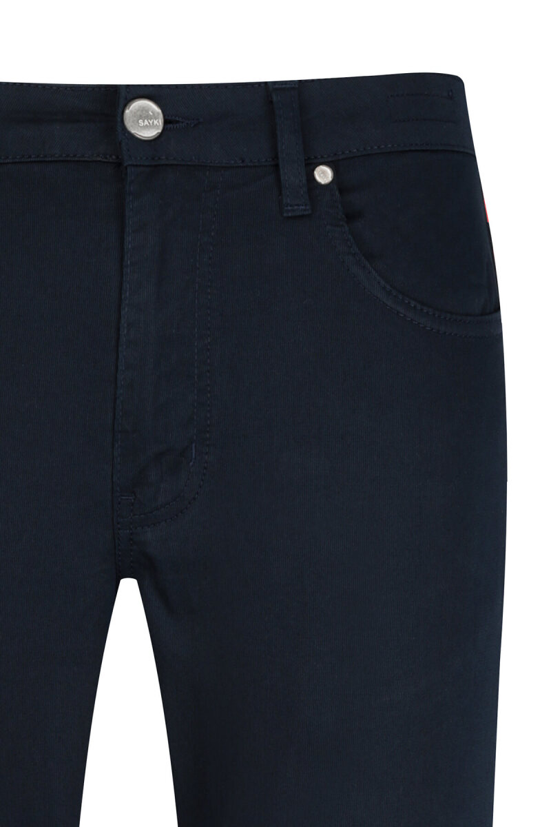 Lacivert Rahat Kesim 5 Cep Kanvas Pantolon - Saykı (1)