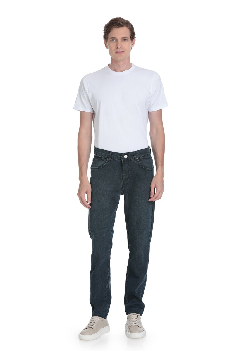 Lacivert Rahat Kesim 5 Cep Pamuklu Kot Pantolon - Saykı (1)