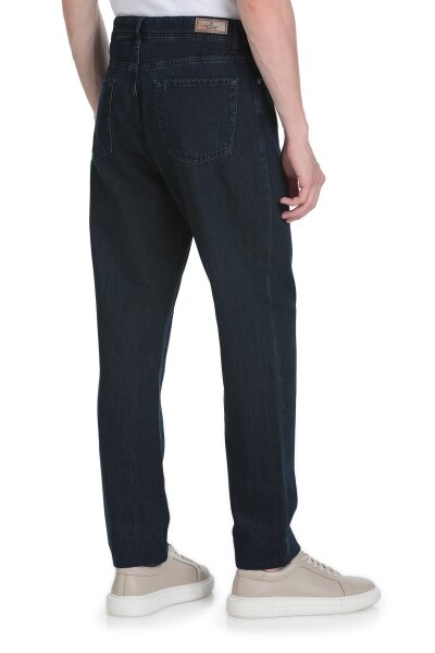 Lacivert Rahat Kesim 5 Cep Pamuklu Kot Pantolon - 5