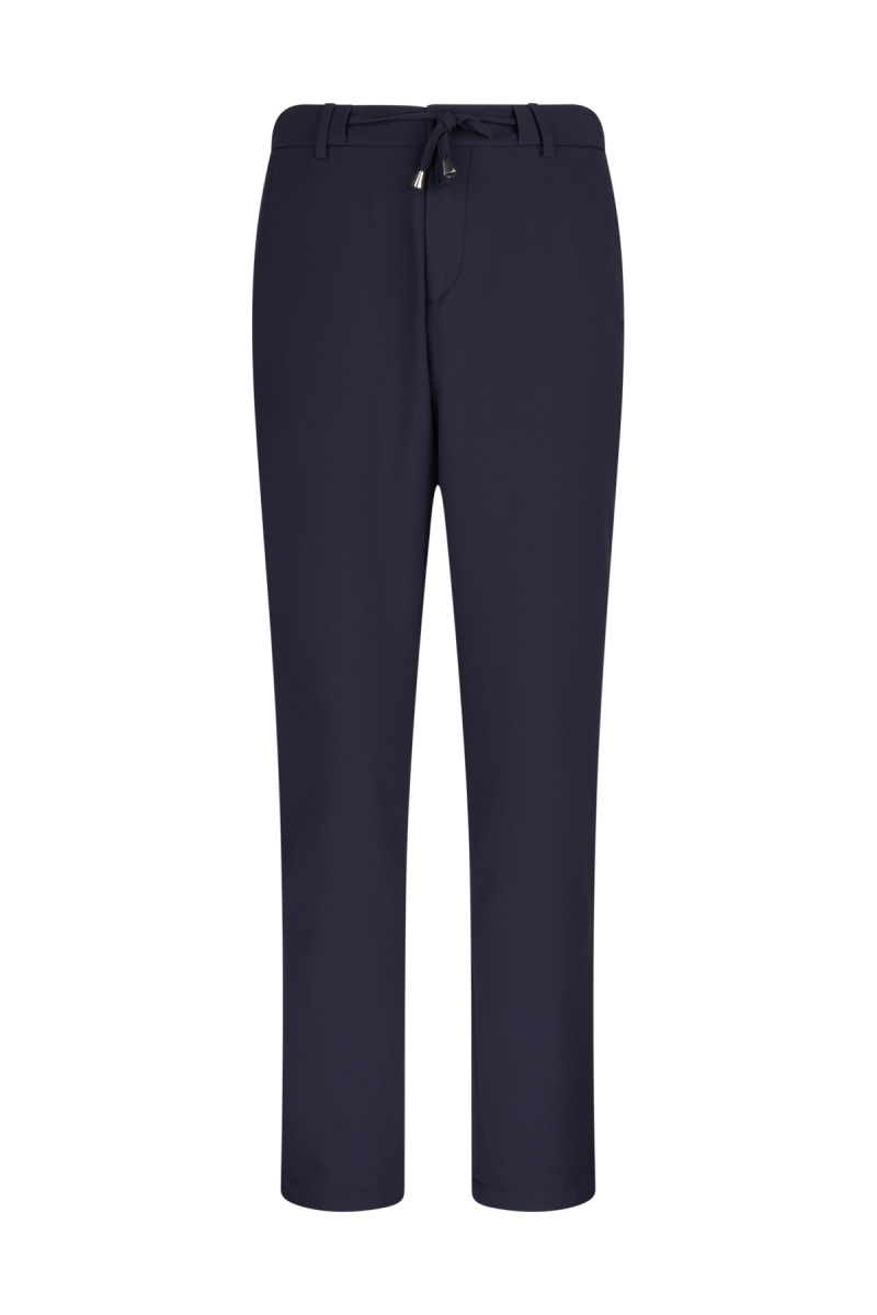 Lacivert Rahat Kesim Yandan Cepli Jogger Pantolon - HTML