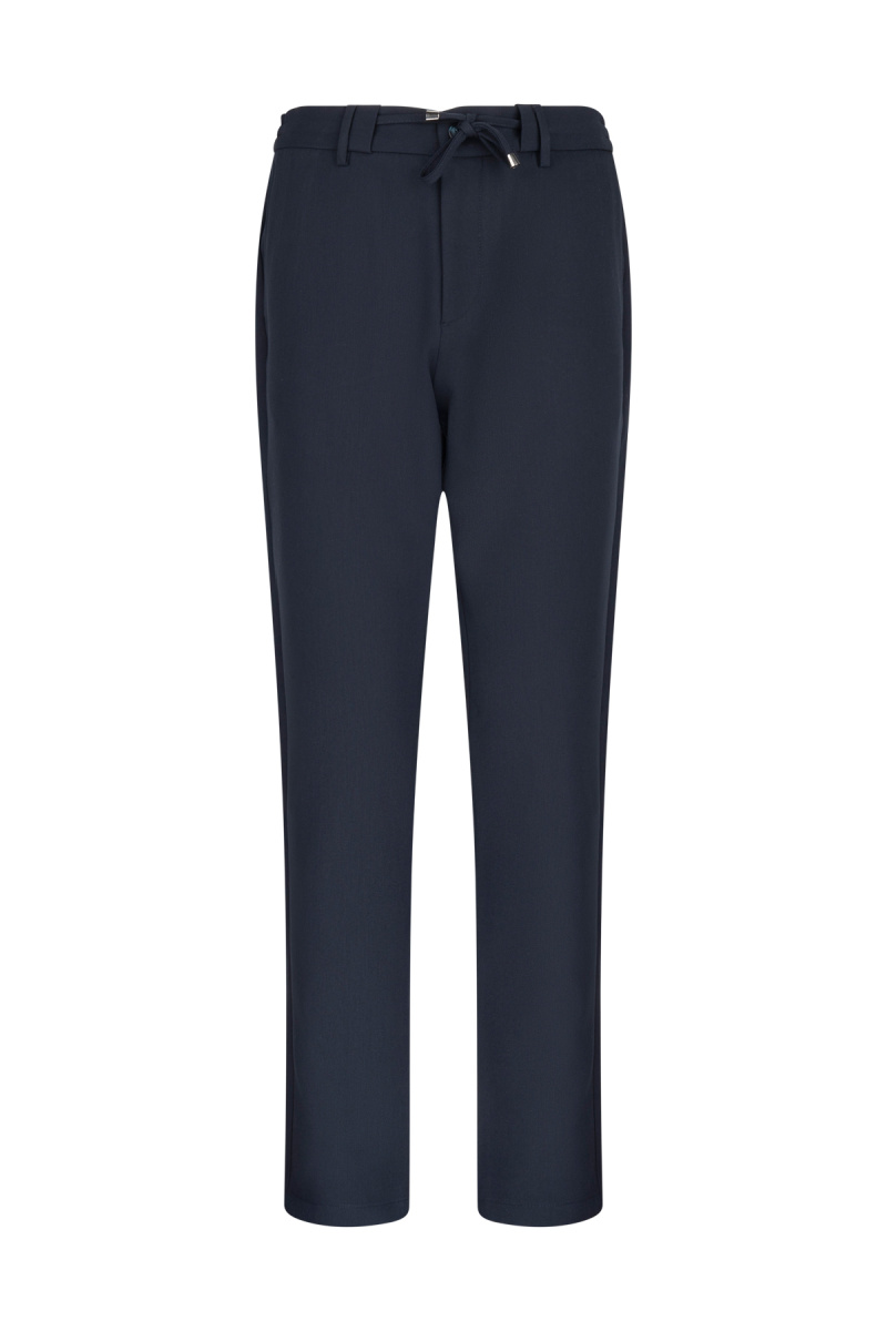 Lacivert Rahat Kesim Yandan Cepli Jogger Pantolon - Hatem Saykı