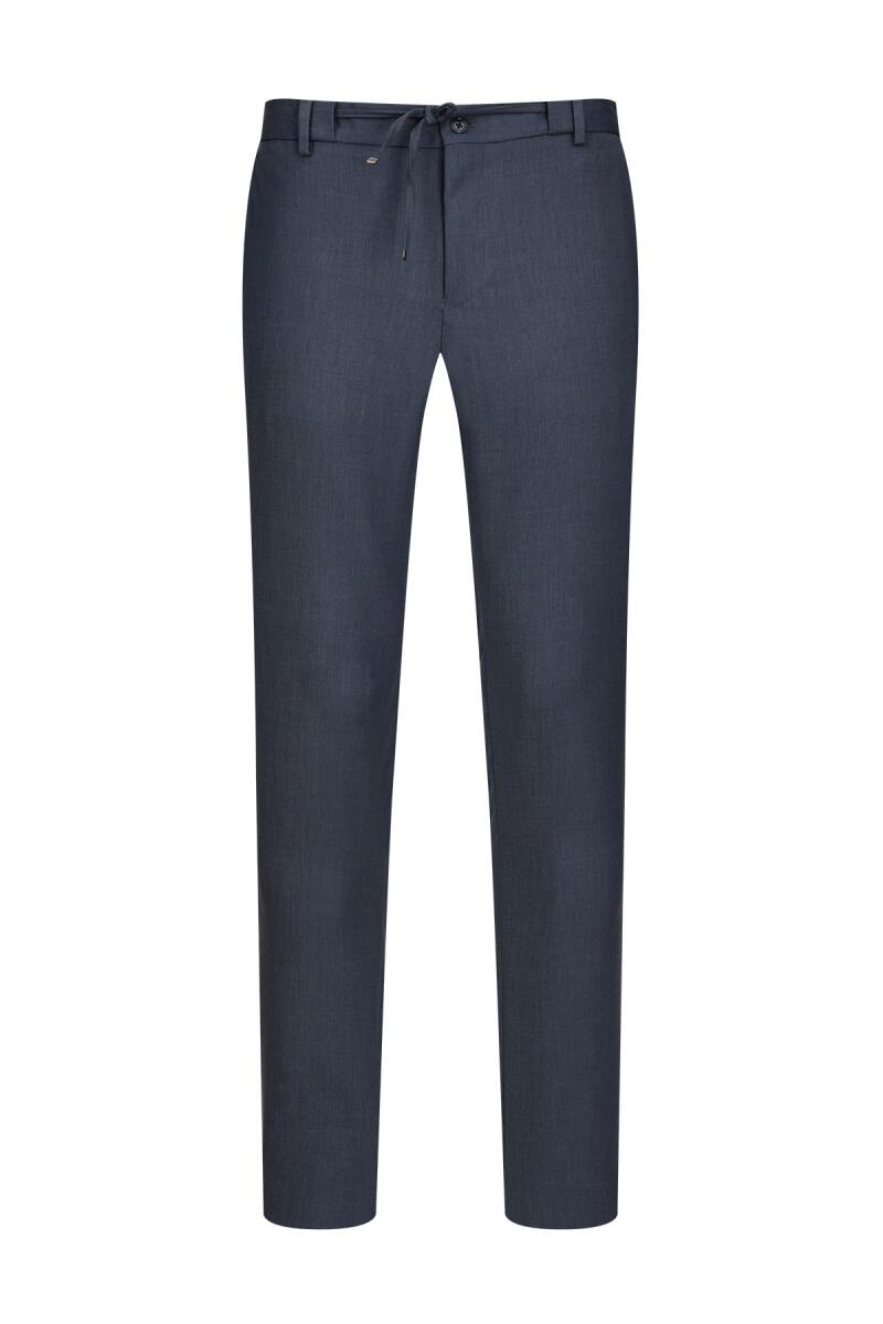 Lacivert Rahat Kesim Yandan Cepli Jogger Pantolon - Saykı