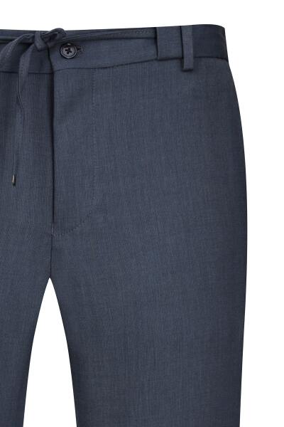 Lacivert Rahat Kesim Yandan Cepli Jogger Pantolon - 2