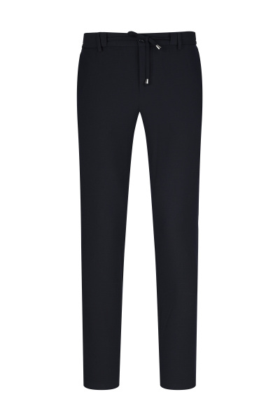 Lacivert Rahat Kesim Yandan Cepli Jogger Pantolon 