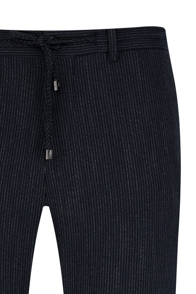 Lacivert Rahat Kesim Yandan Cepli Jogger Pantolon - 2