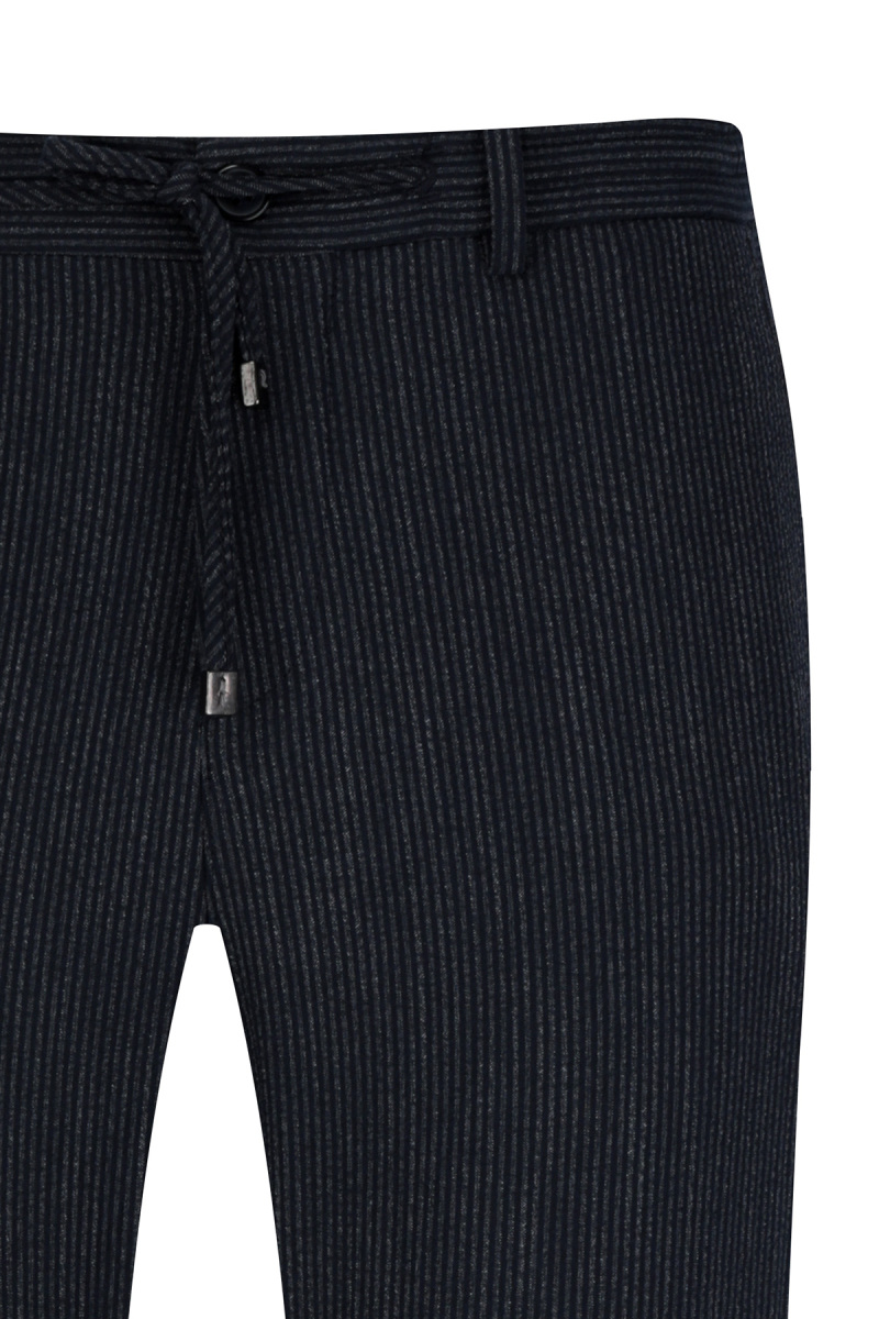 Lacivert Rahat Kesim Yandan Cepli Jogger Pantolon - HTML (1)