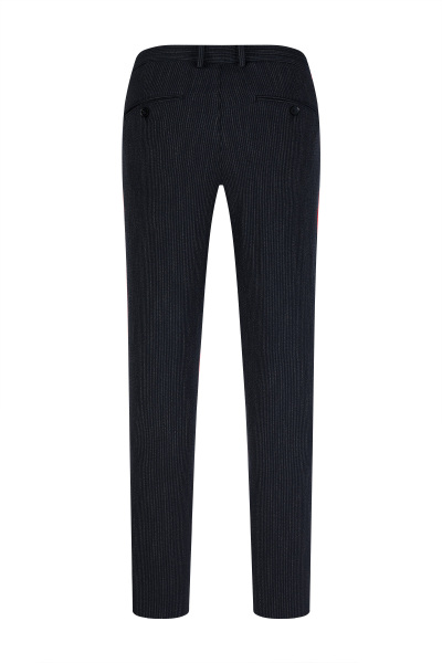 Lacivert Rahat Kesim Yandan Cepli Jogger Pantolon - 3