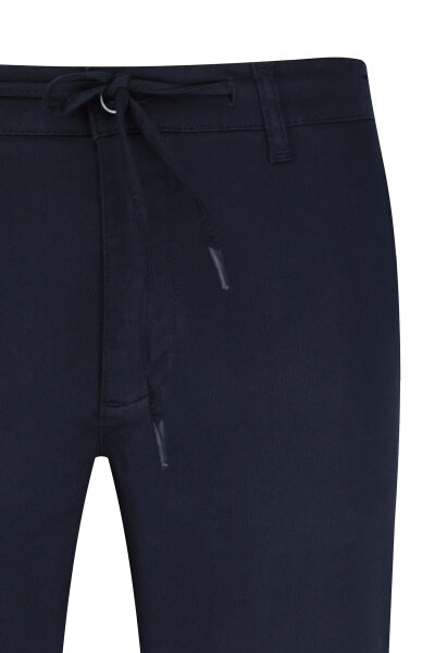 Lacivert Rahat Kesim Yandan Cepli Jogger Pantolon - 2