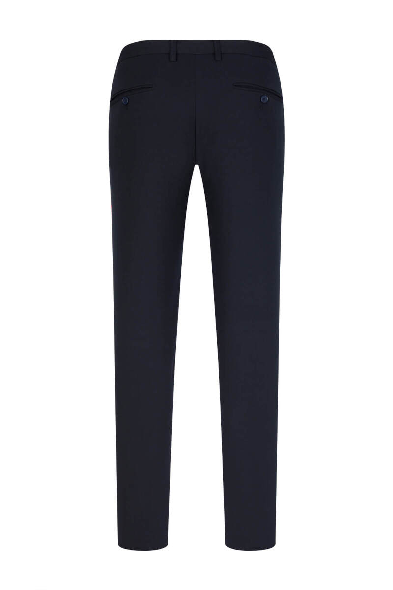 Lacivert Rahat Kesim Yandan Cepli Jogger Pantolon - Hatemoğlu (1)