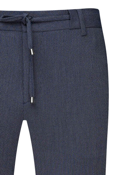 Lacivert Rahat Kesim Yandan Cepli Jogger Pantolon - 2