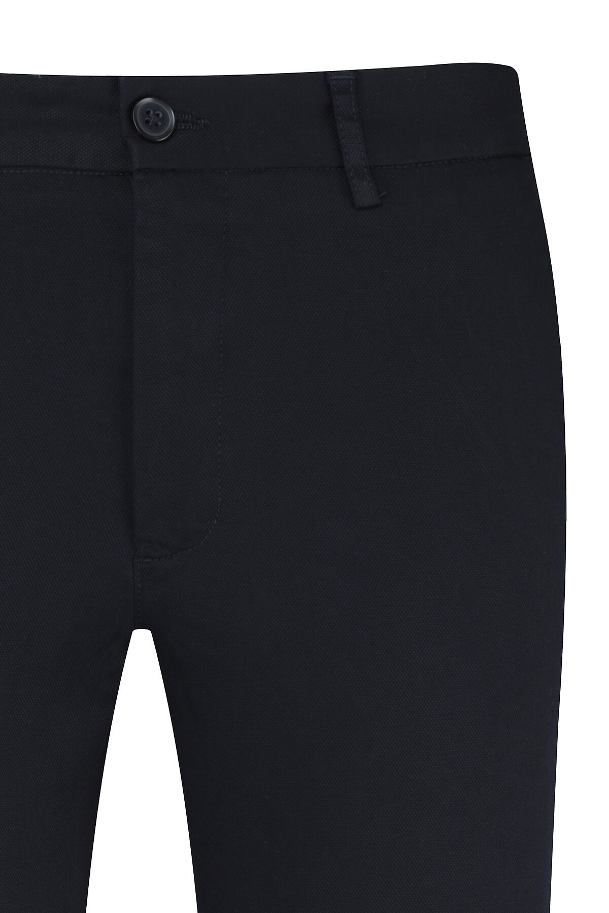 Lacivert Rahat Kesim Yandan Cepli Pamuklu Kanvas Pantolon - 2