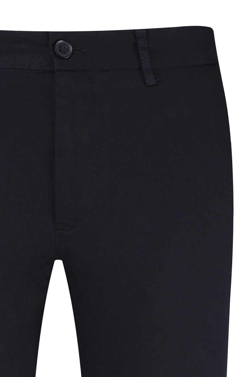 Lacivert Rahat Kesim Yandan Cepli Pamuklu Kanvas Pantolon - Saykı (1)