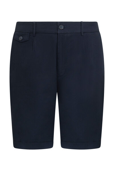 Lacivert Rahat Kesim Yandan Cepli Şort - 1