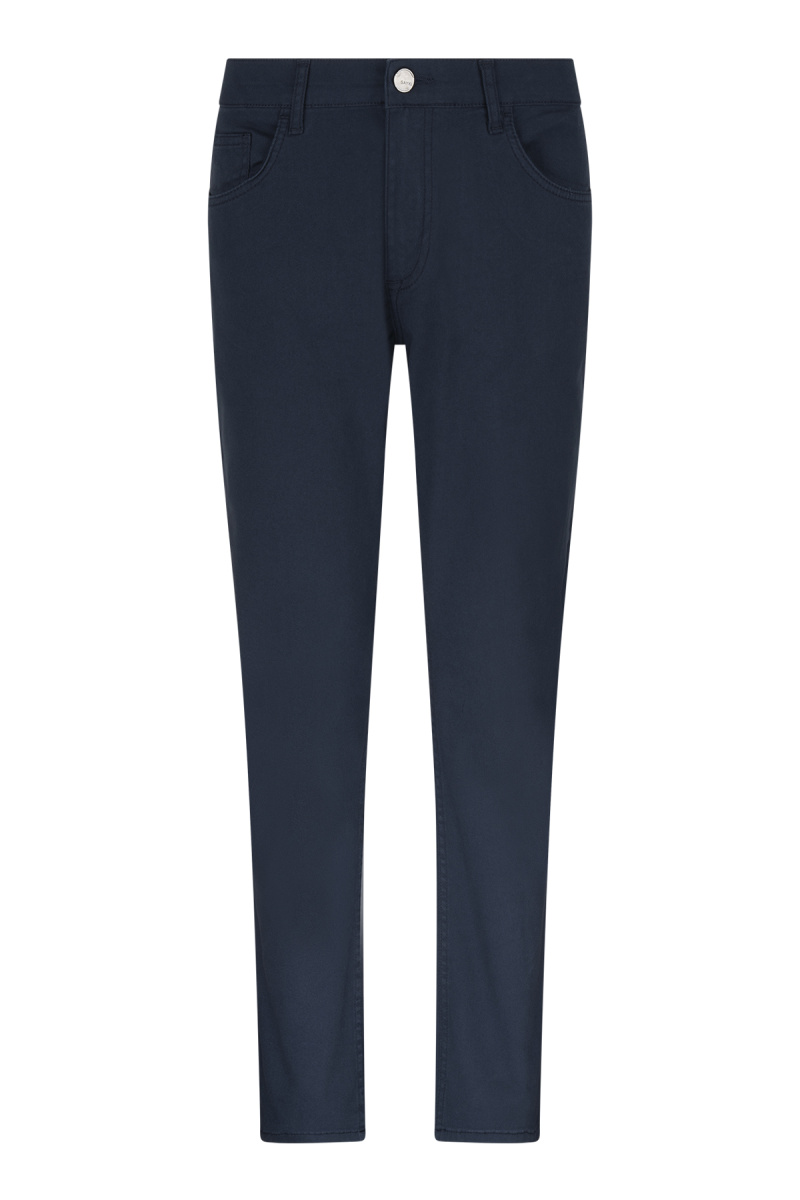 Lacivert Regular Fit 5 Cep Pamuklu Kanvas Pantolon - Hatem Saykı