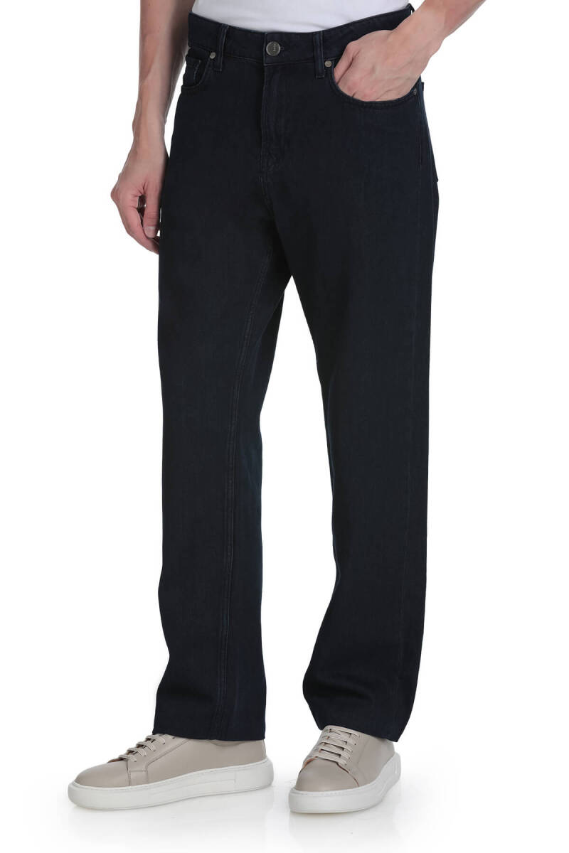 Lacivert Regular Fit 5 Cep Pamuklu Kot Pantolon - Saykı