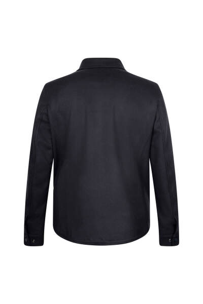 Lacivert Regular Fit Uzun Kollu Erkek Gömlek Ceket - 2