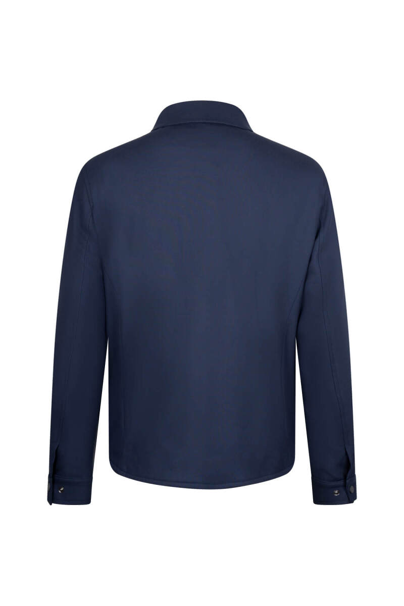Lacivert Regular Fit Uzun Kollu Erkek Gömlek Ceket - Hatem Saykı (1)