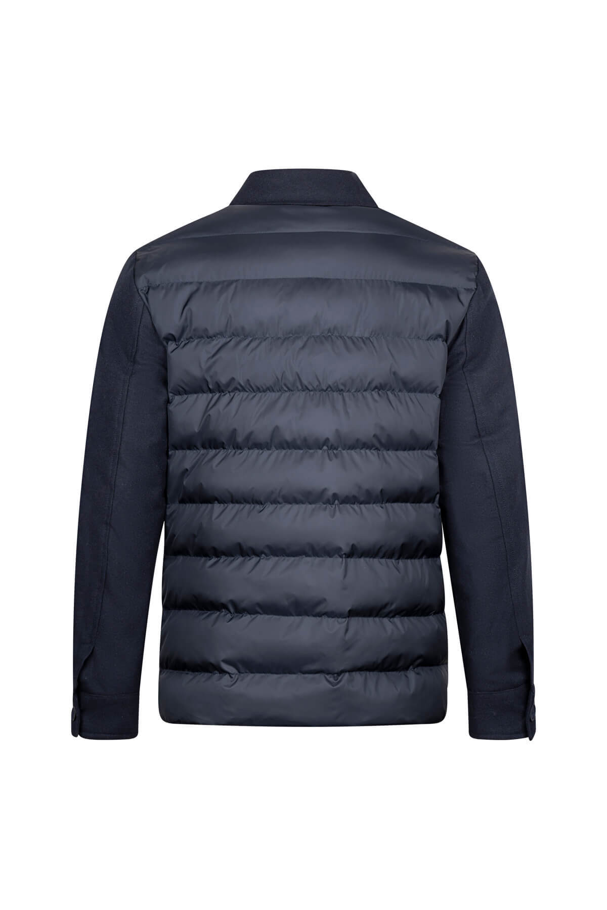 Lacivert Regular Fit Yünlü Mont - 2