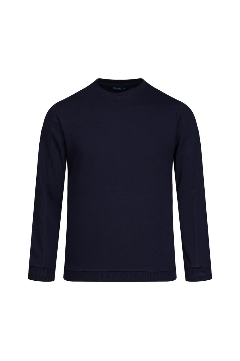 Lacivert Regular Fit Bisiklet Yaka 100% Pamuk Sweatshirt