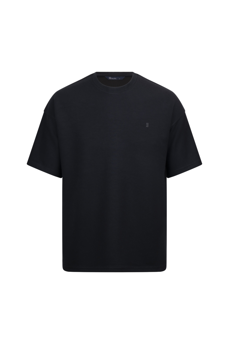 Lacivert Regular Fit Bisiklet Yaka Oversize Tişört
