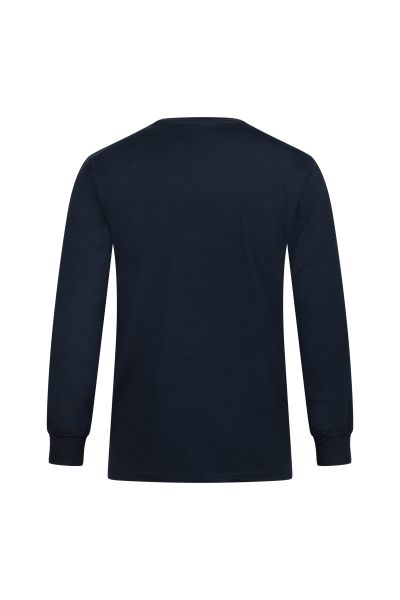 Lacivert Regular Fit Bisiklet Yaka Pamuklu Sweatshirt - 3