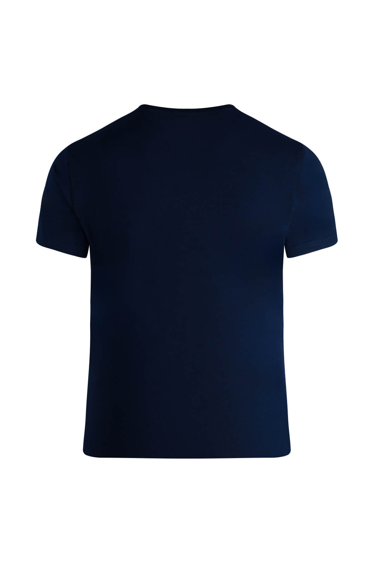 Lacivert Regular Fit Bisiklet Yaka Pamuklu Tişört - 3