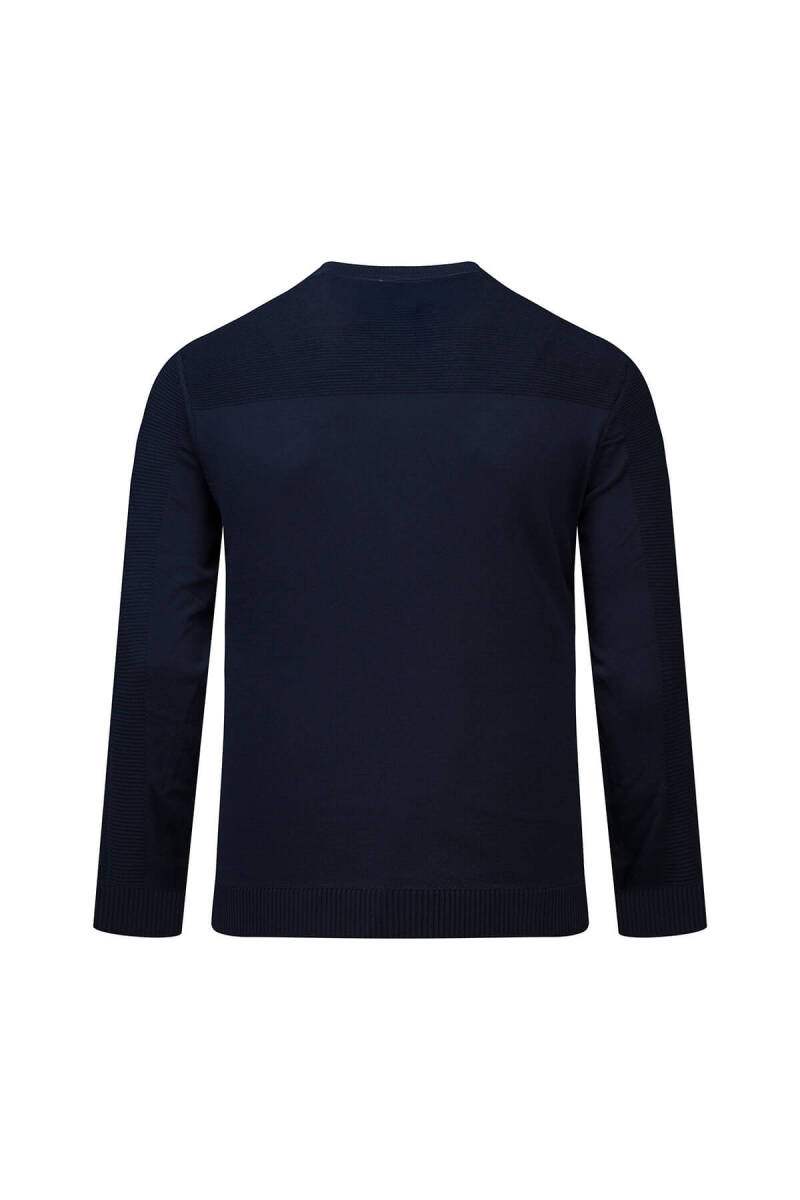 Lacivert Regular Fİt Bisiklet Yaka Rayon Kazak - Saykı (1)