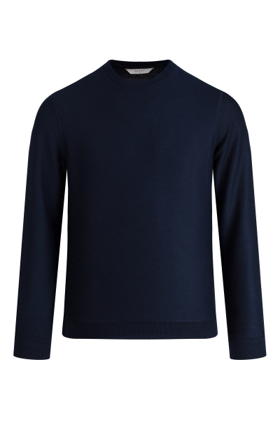 Lacivert Regular Fit Bisiklet Yaka Sweatshirt 