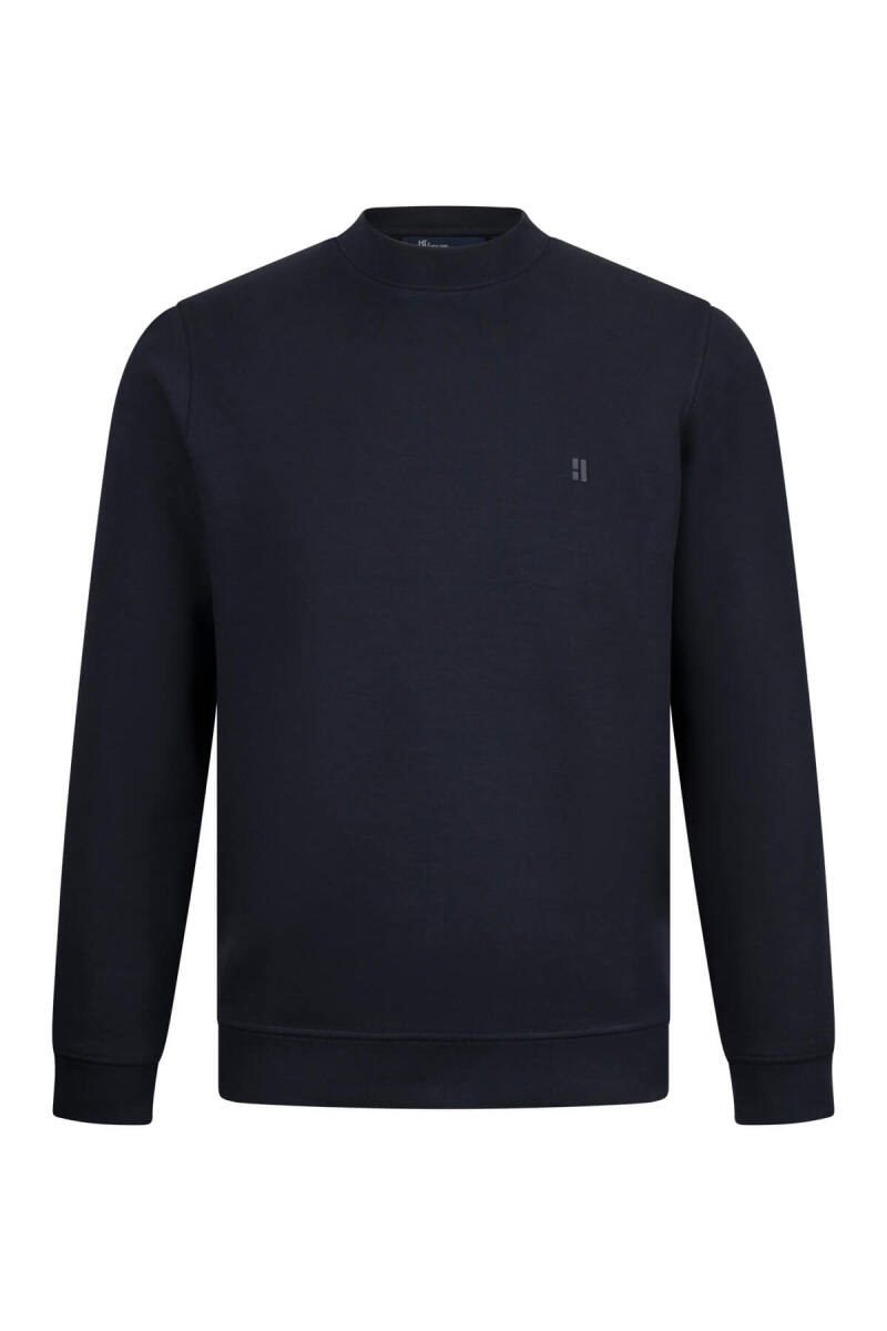 Lacivert Regular Fit Bisiklet Yaka Sweatshirt - HTML