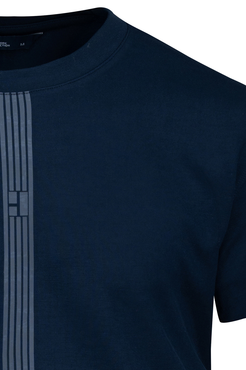 Lacivert Regular Fit Bisiklet Yaka Tişört - HTML (1)