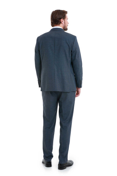 Lacivert Regular Fit Mono Yaka 4 Drop Klasik Takım Elbise - 7