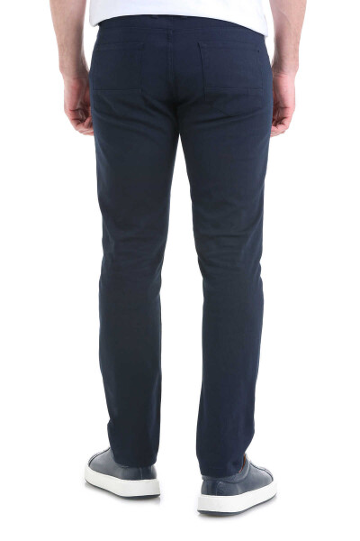Lacivert Regular Fit 5 Cep Pamuklu Kanvas Pantolon - 5