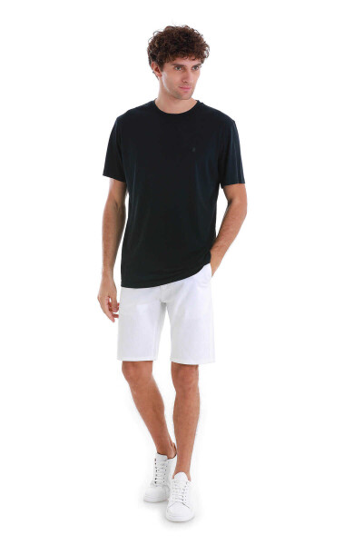 Lacivert Regular Fit Bisiklet Yaka Tişört - 2