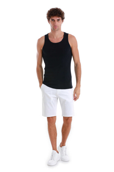 Lacivert Regular Fit Pamuklu Örme Atlet - 2