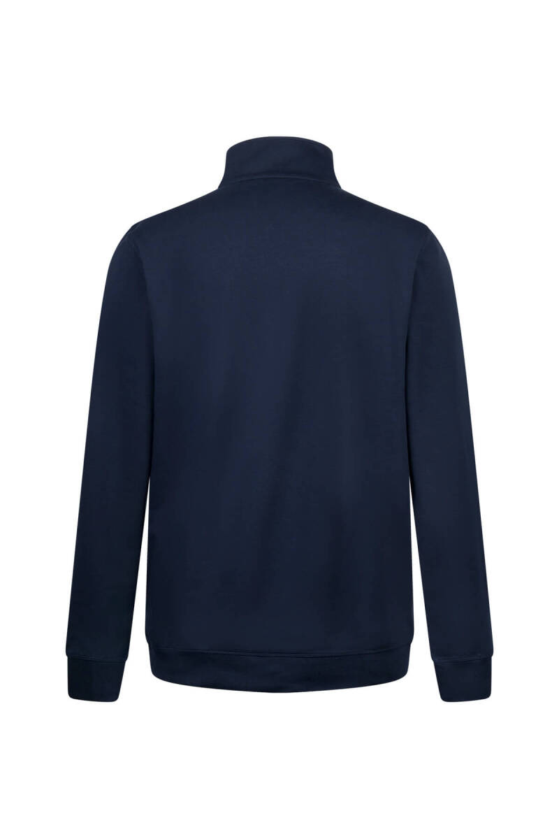 Lacivert Regular Fit Fermuarlı Yarım Balıkçı Yaka Pamuklu Sweatshirt - HTML (1)