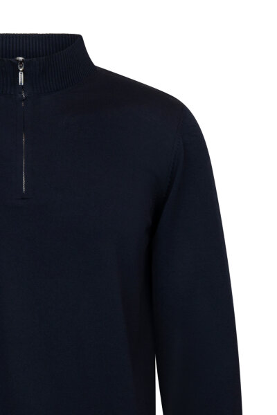 Lacivert Regular Fit Fermuarlı Yarım Balıkçı Yaka Rayon Kazak - 3