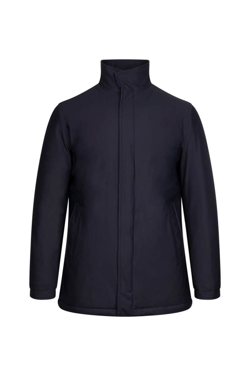 Lacivert Regular Fit Hakim Yaka Kaban - Hatem Saykı