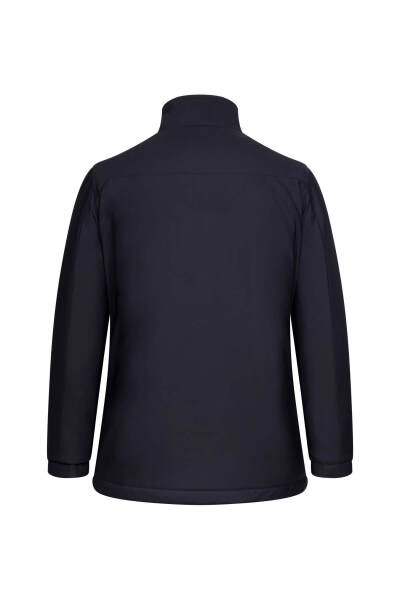 Lacivert Regular Fit Hakim Yaka Kaban - 2