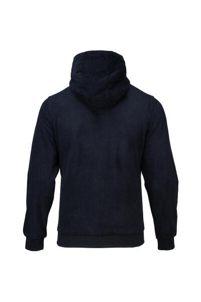 Lacivert Regular Fit Hakim Yaka Kapüşonlu Şişme Mont - 3