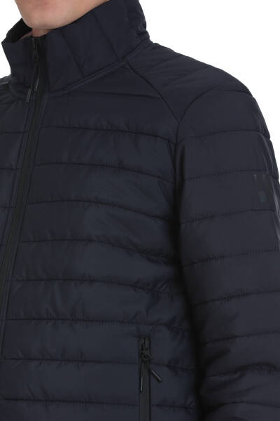 Lacivert Regular Fit Hakim Yaka Şişme Mont - 6