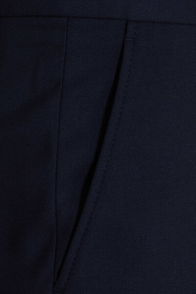Lacivert Slim Fit Yandan Cep Kumaş Pantolon - 5