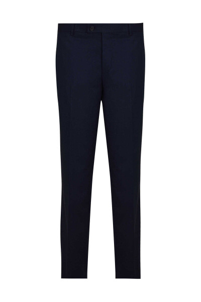 Lacivert Slim Fit Yandan Cep Kumaş Pantolon - 2