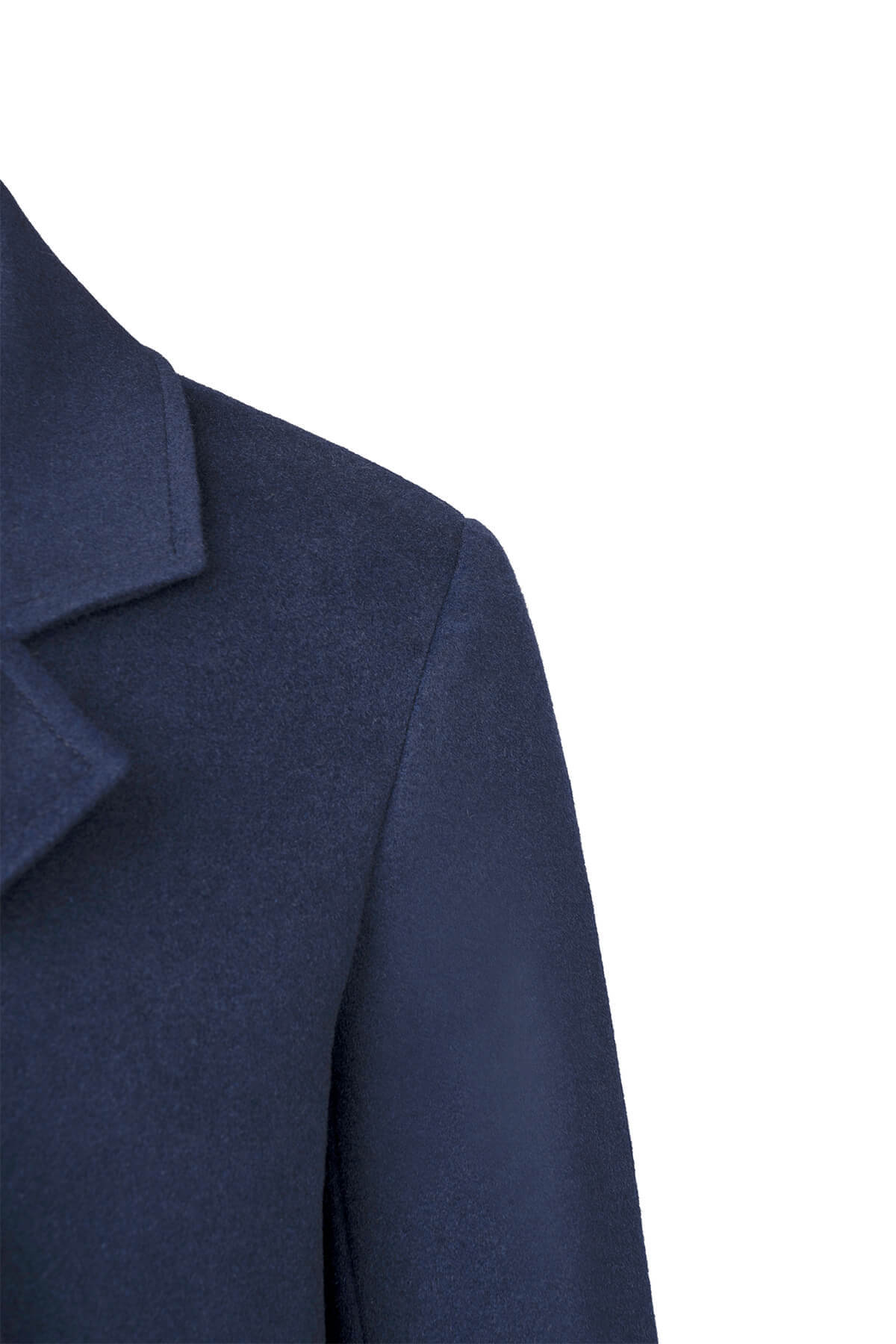 Saykı Woman Lacivert Regular Fit Mono Yaka Kaşe Manto - 9