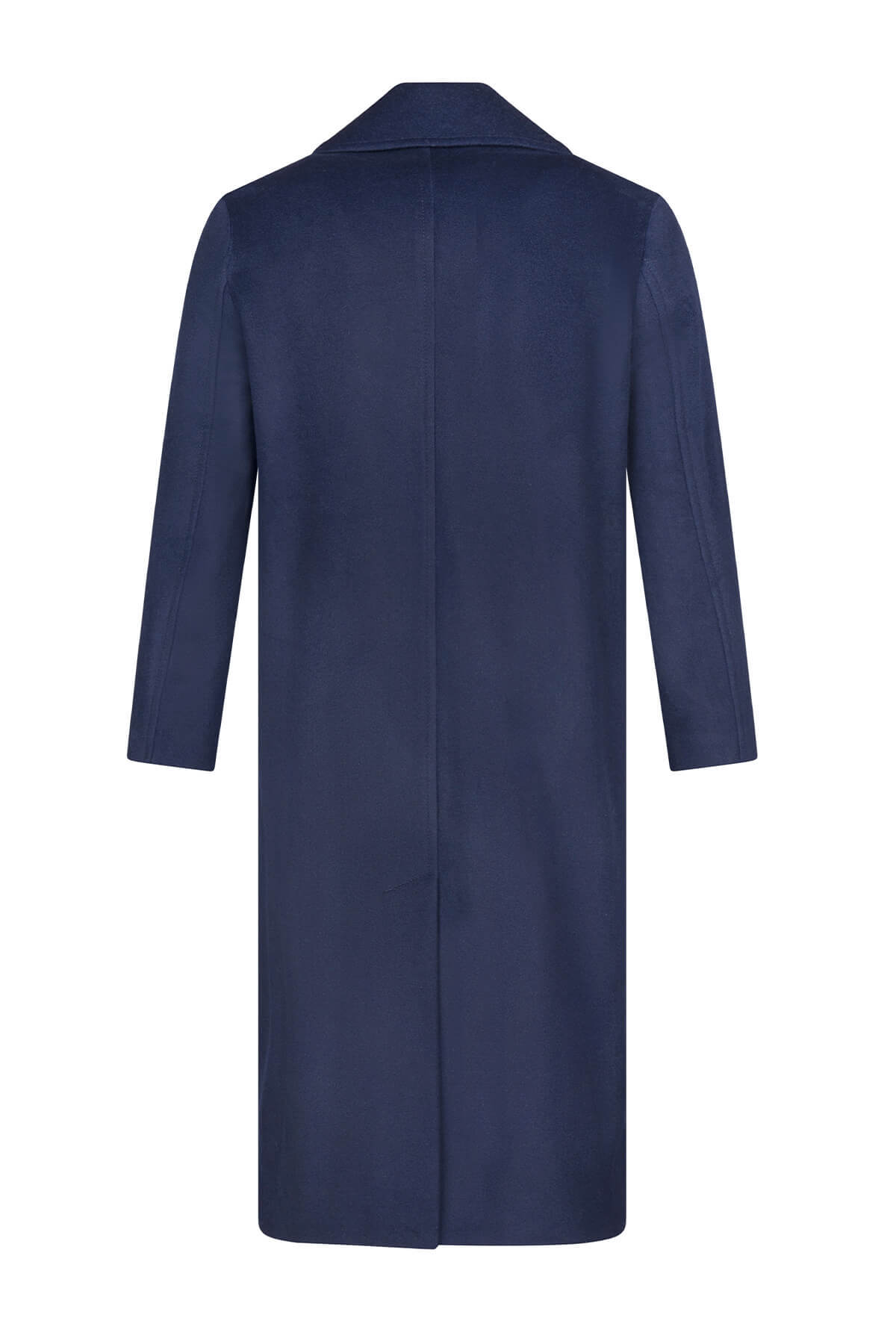 Saykı Woman Lacivert Regular Fit Mono Yaka Kaşe Manto - 10