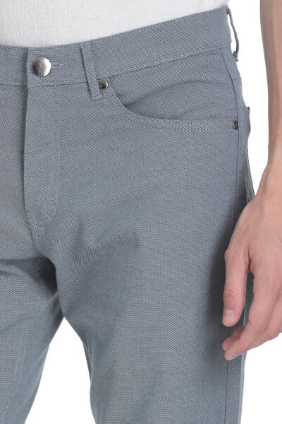 Lacivert Regular Fit Pamuklu 5 Cep Kanvas Pantolon - 4