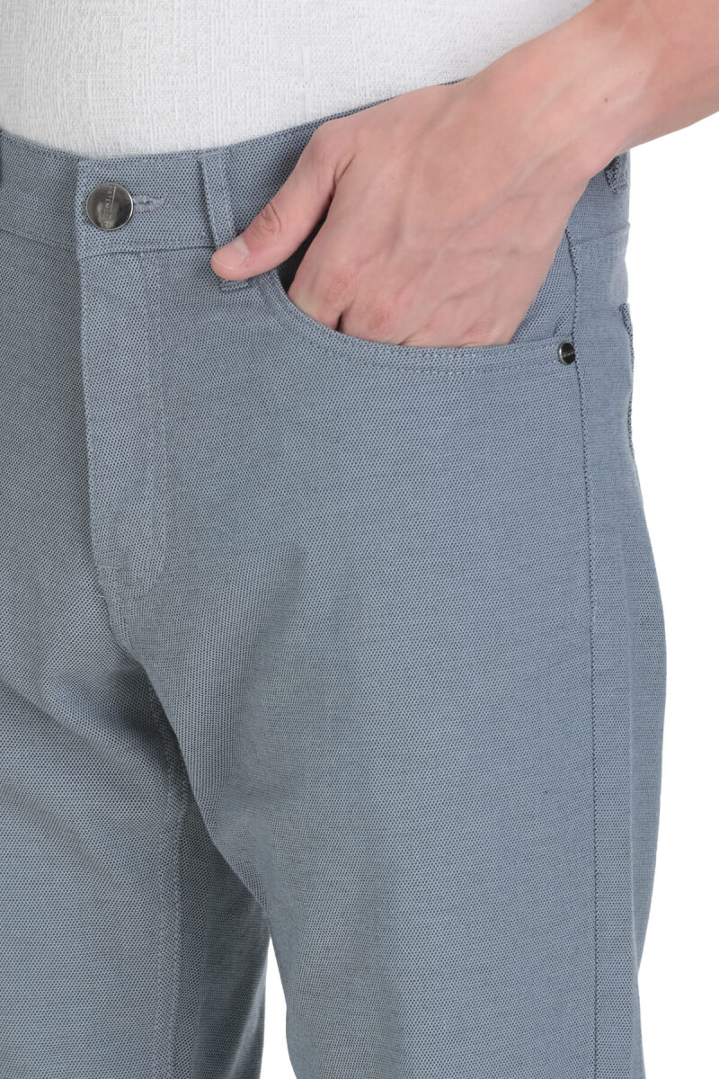 Lacivert Regular Fit Pamuklu 5 Cep Kanvas Pantolon - Hatemoğlu (1)