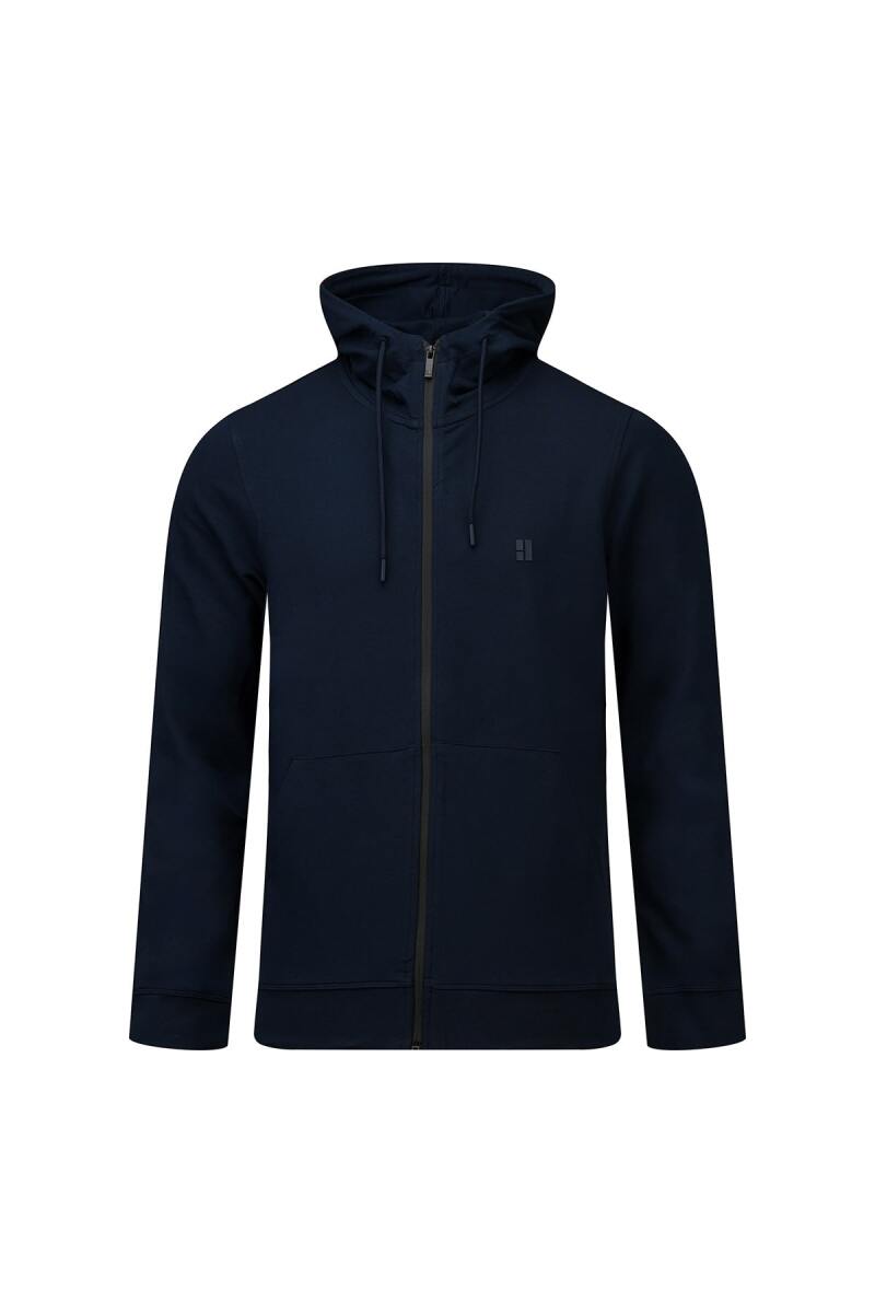 Lacivert Regular Fit Pamuklu Kapüşonlu Sweatshirt - HTML