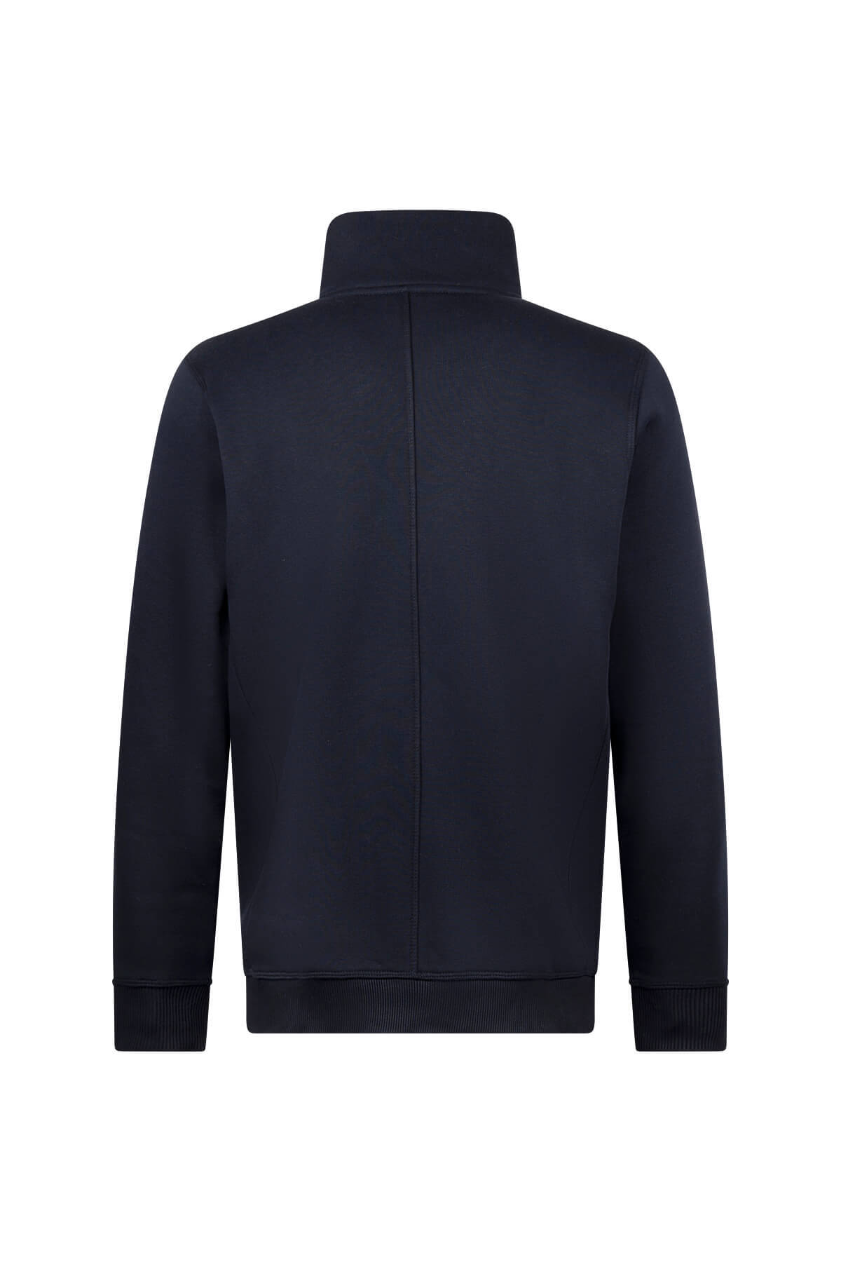 Lacivert Regular Fit Pamuklu Tam Fermuarlı Sweatshirt - 2